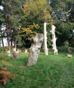 Wood Henge, Herstmonceux Castle Gardens, East Sussex